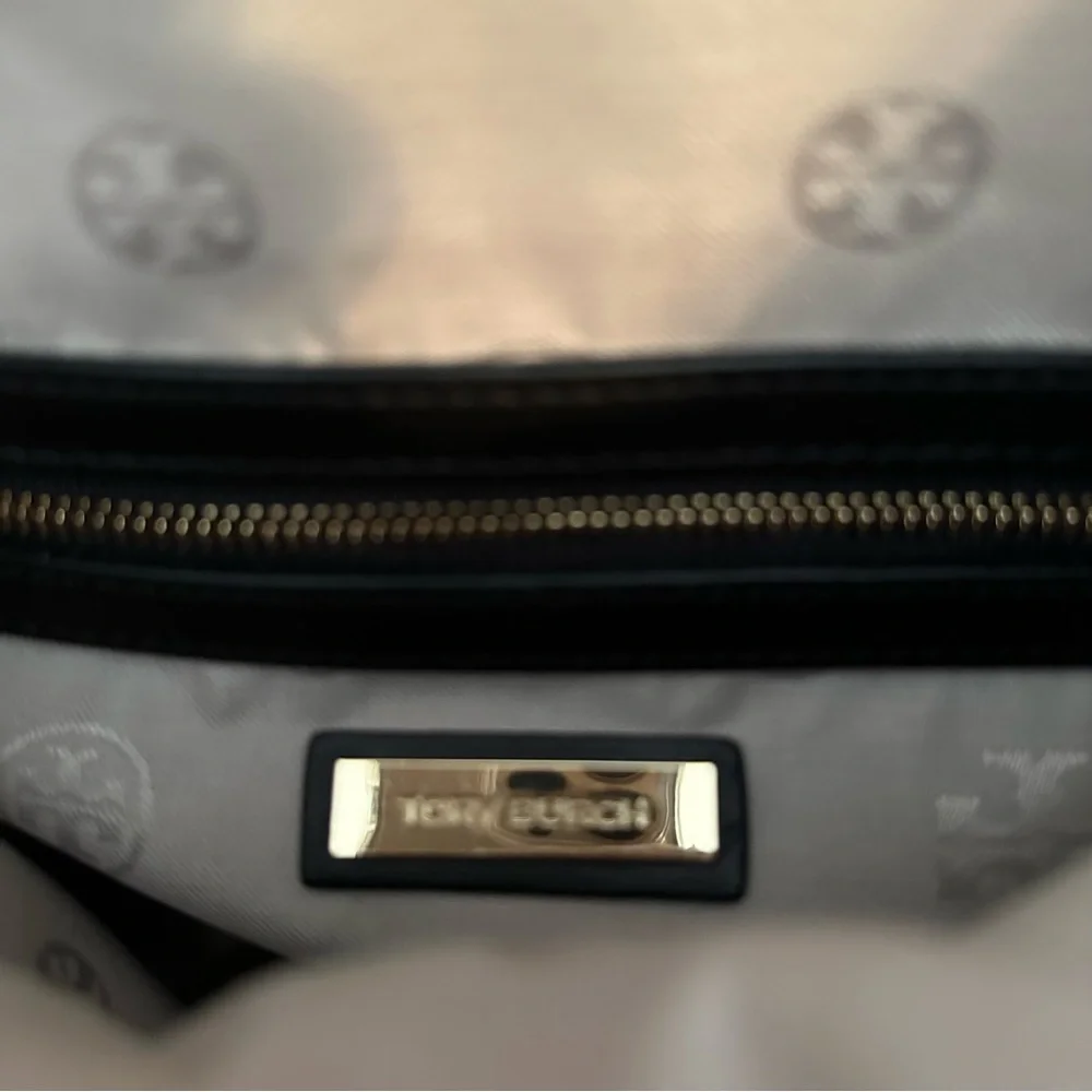 Tory Burch Woven Robinson Foldover Messenger in Black and White Plaid